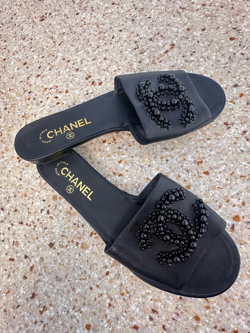 Chanel Embellished CC Mule Sandals. US size range is 10 to 10.5 EU Sz 41C - Picture 8 of 11